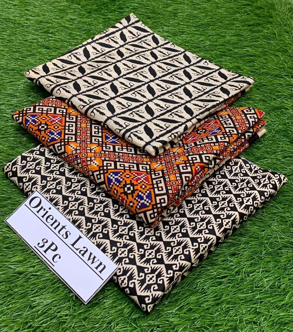 3Pc Printed Lawn