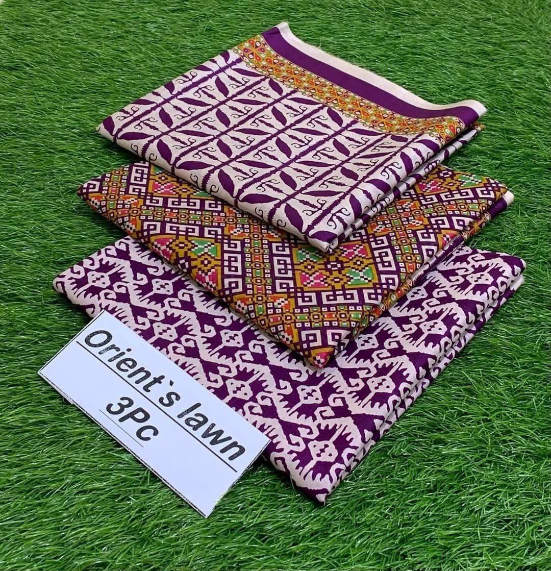3Pc Printed Lawn
