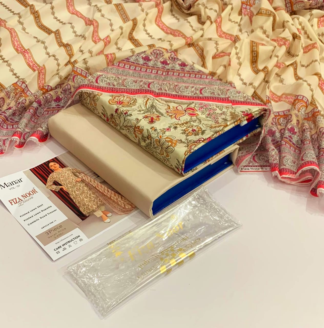 Fiza Noor Original 3pc Printed Lawn