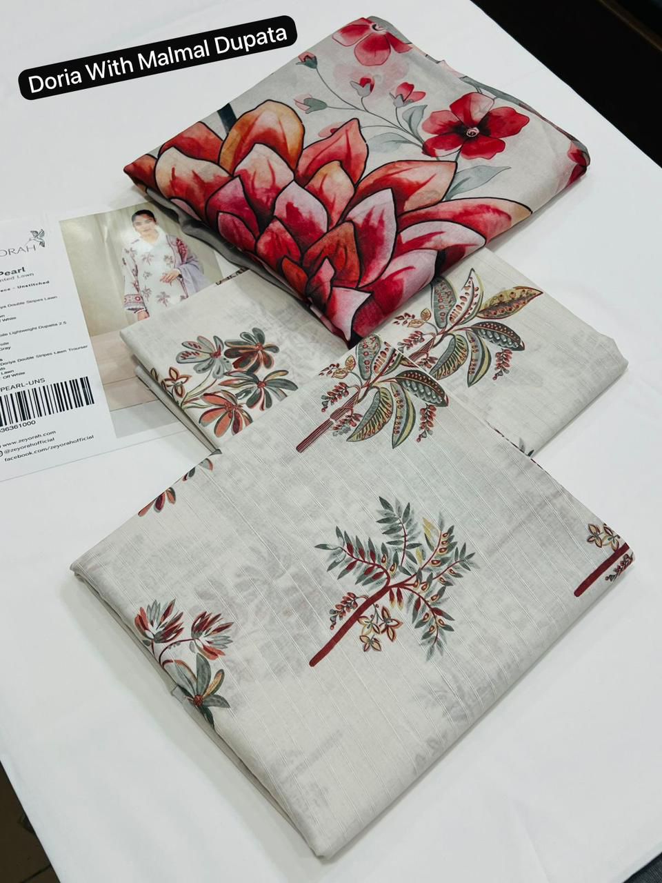 3pc Allover Printed Lawn Suit
