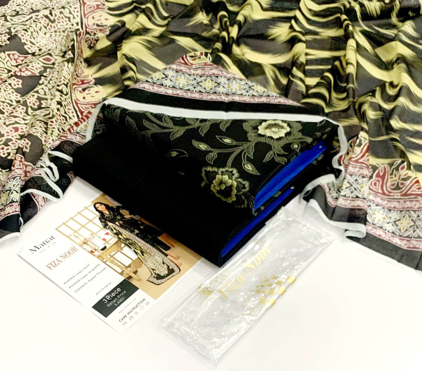 Fiza Noor Original 3pc Printed Lawn