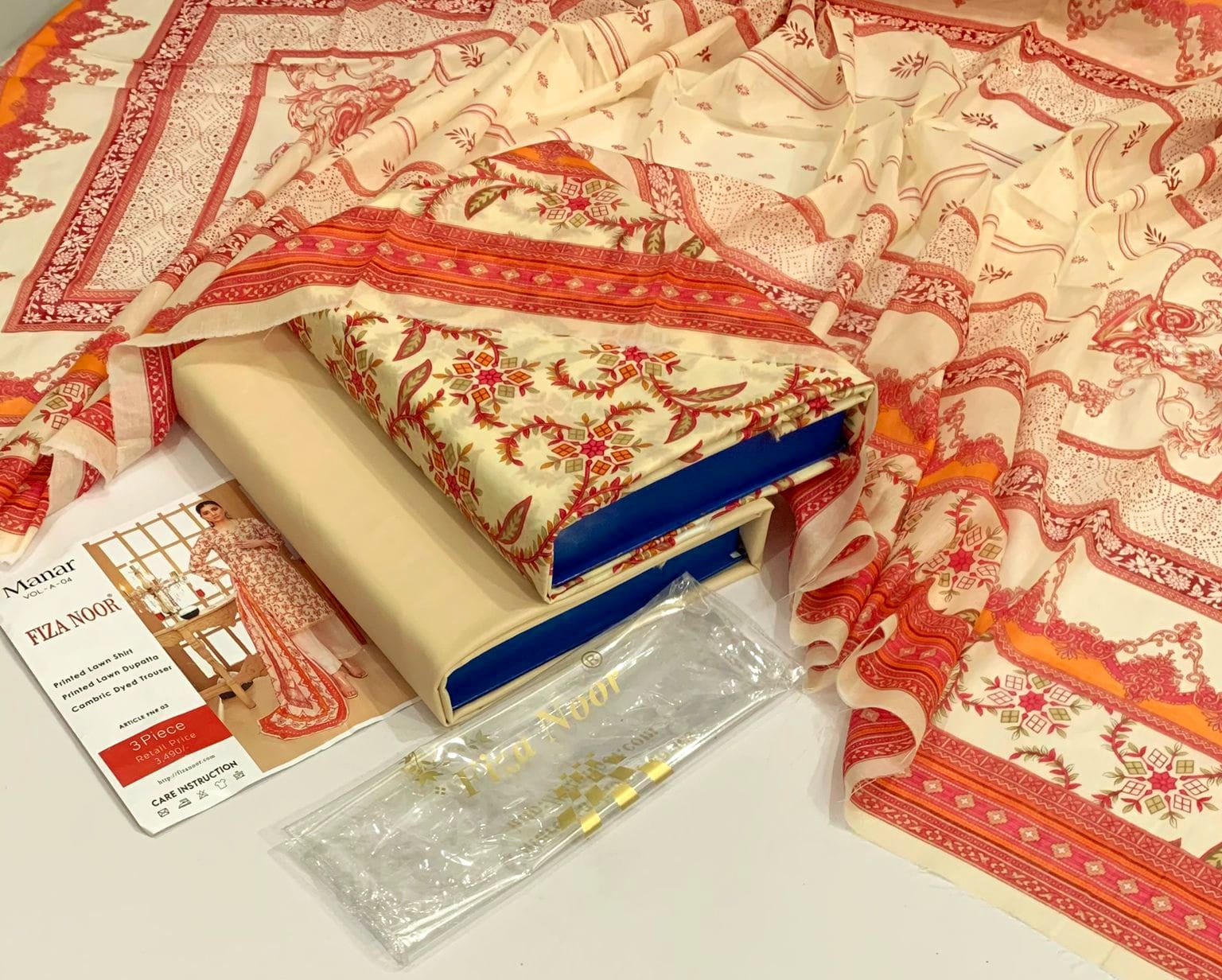Fiza Noor Original 3pc Printed Lawn