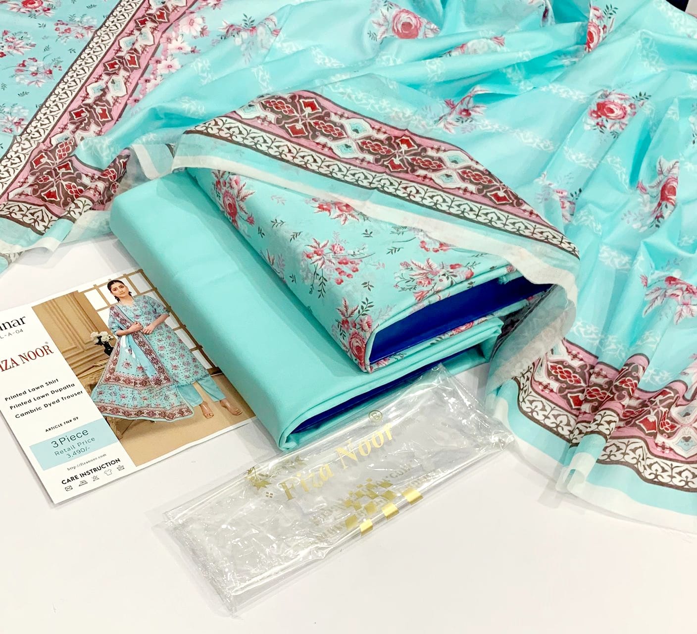 Fiza Noor Original 3pc Printed Lawn