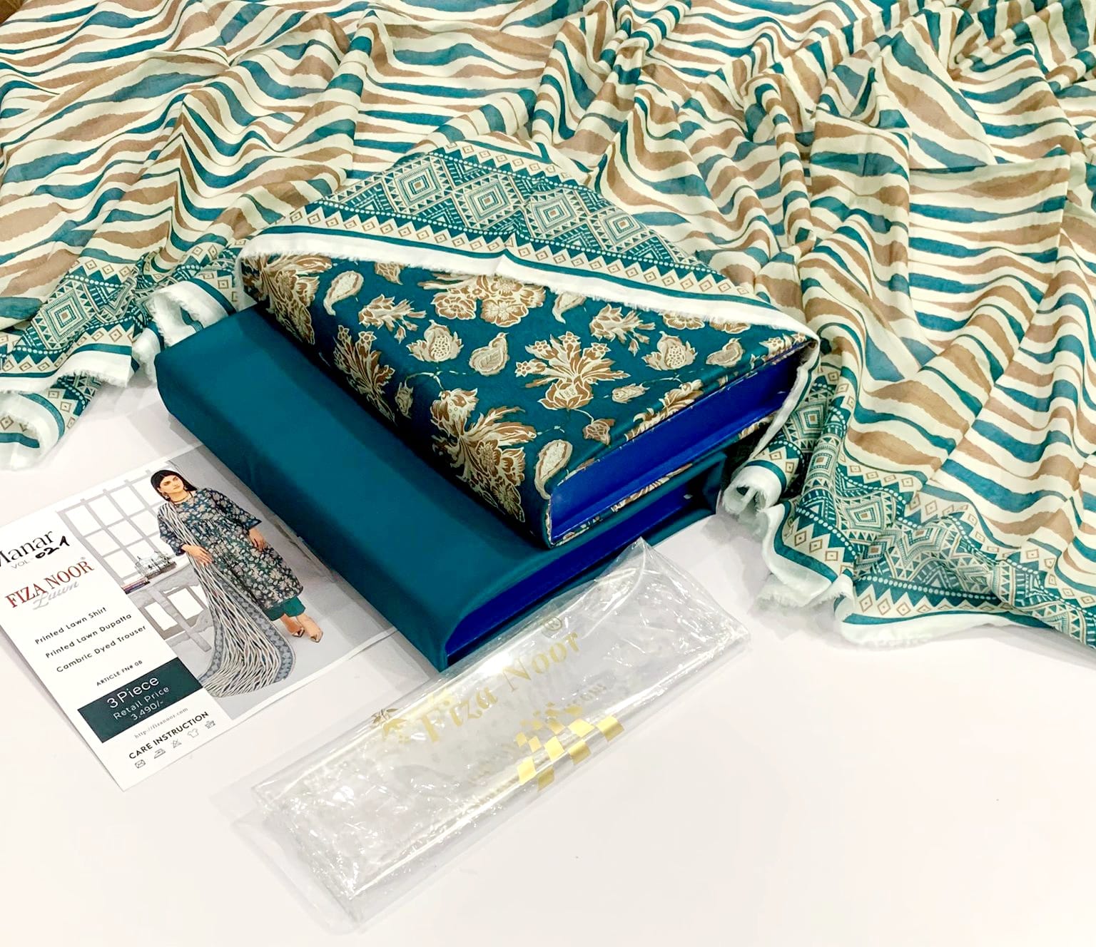Fiza Noor Original 3pc Printed Lawn