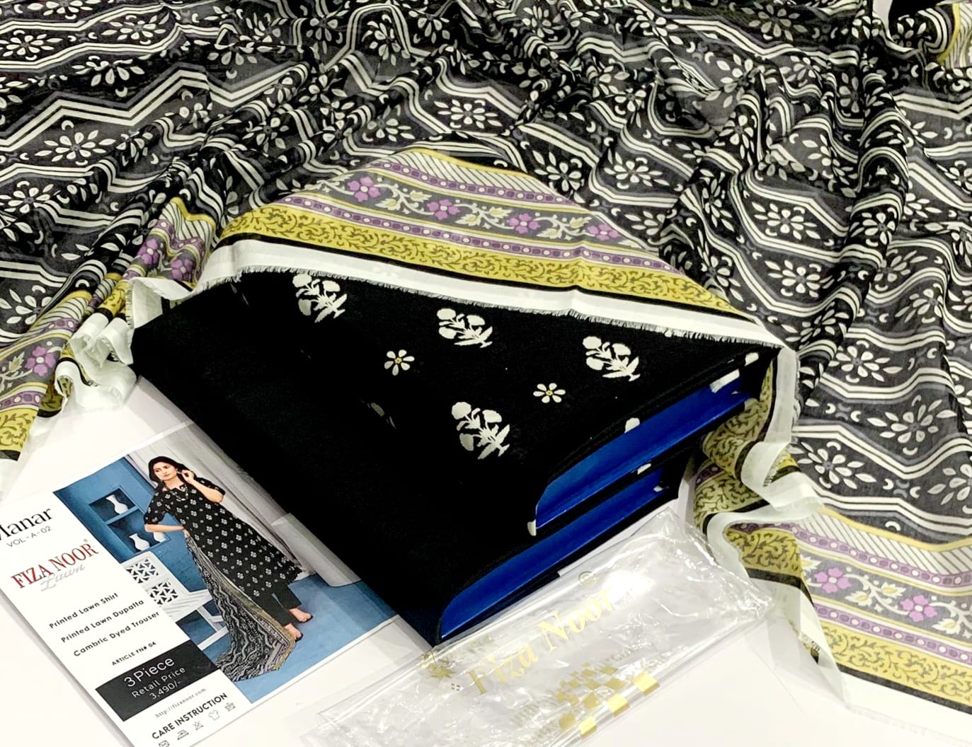 Fiza Noor Original 3pc Printed Lawn