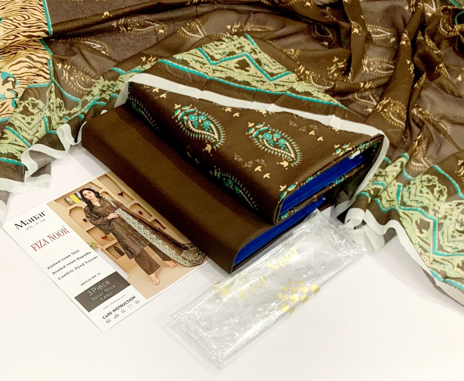 Fiza Noor Original 3pc Printed Lawn