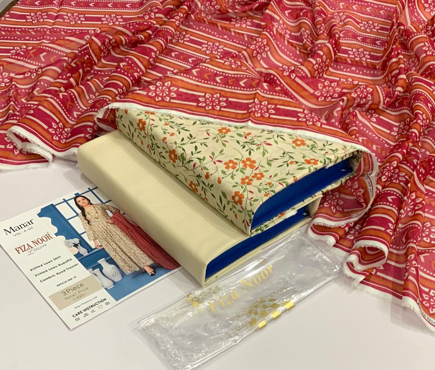 Fiza Noor Original 3pc Printed Lawn