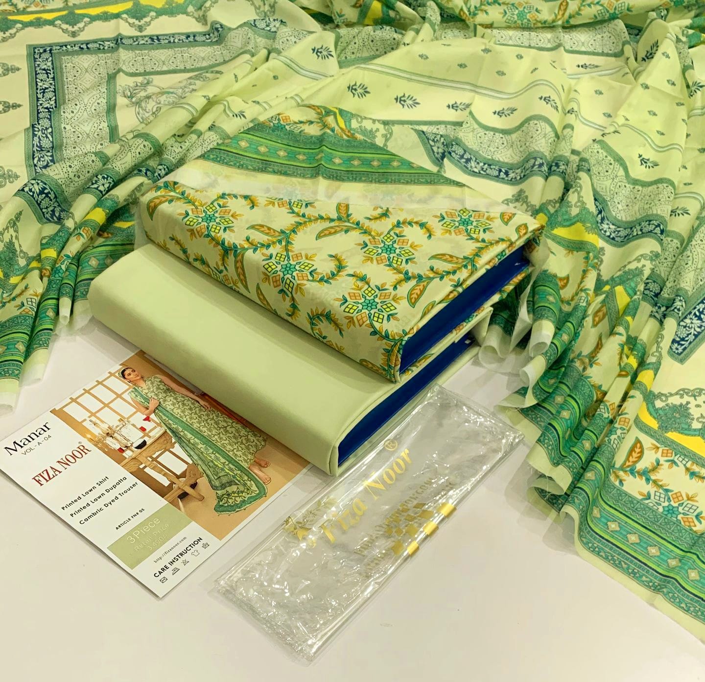 Fiza Noor Original 3pc Printed Lawn