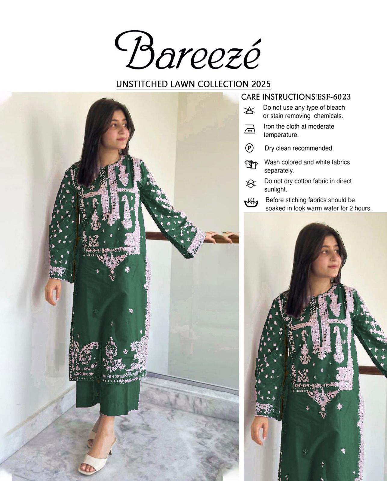 2Pc Embroidered Suit
