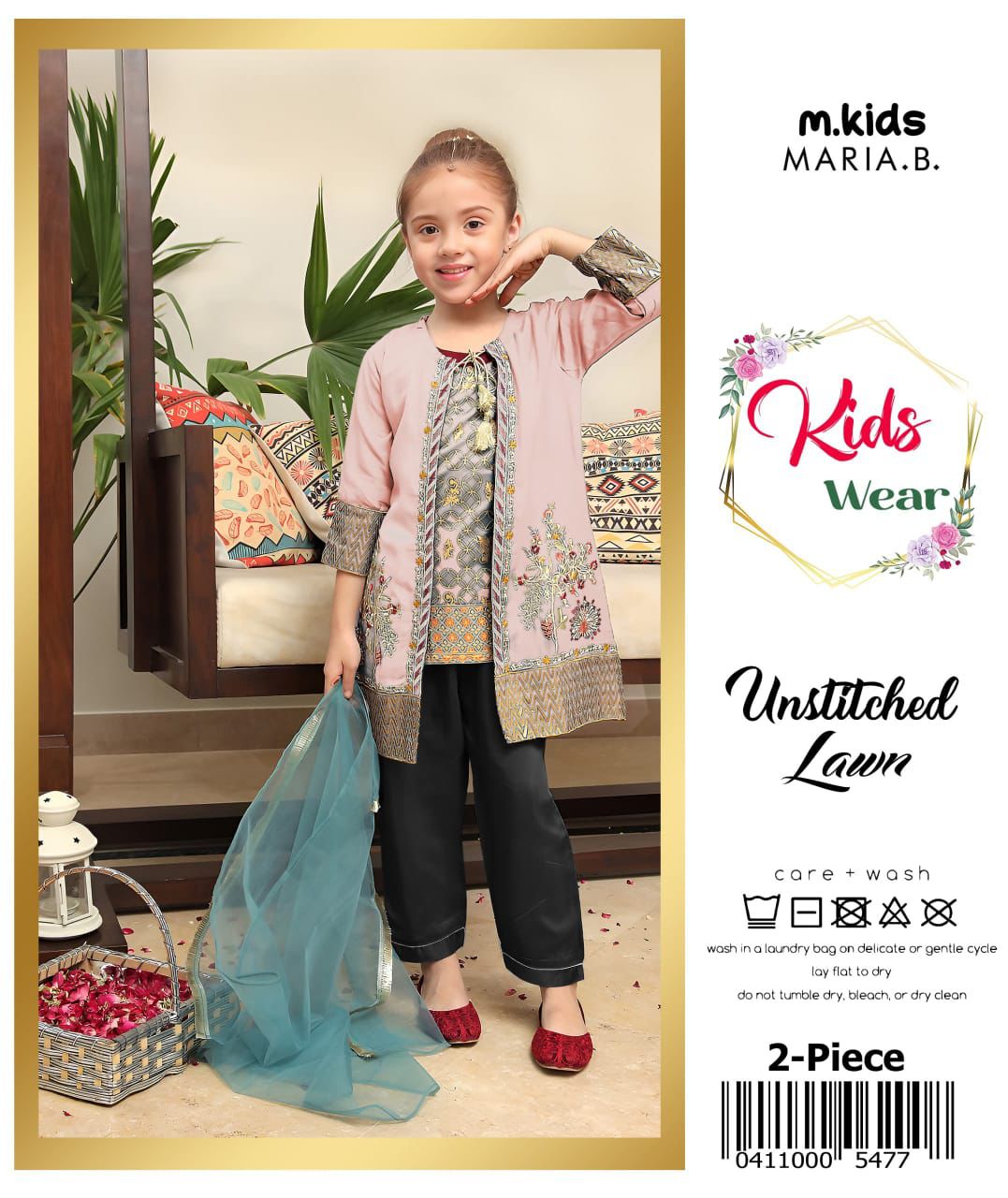 2 Pieces Embroidered Kids