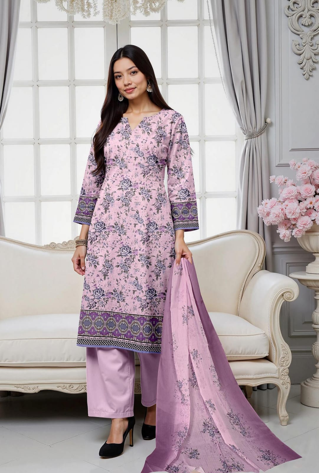 3 Pc Lawn Mother Collection