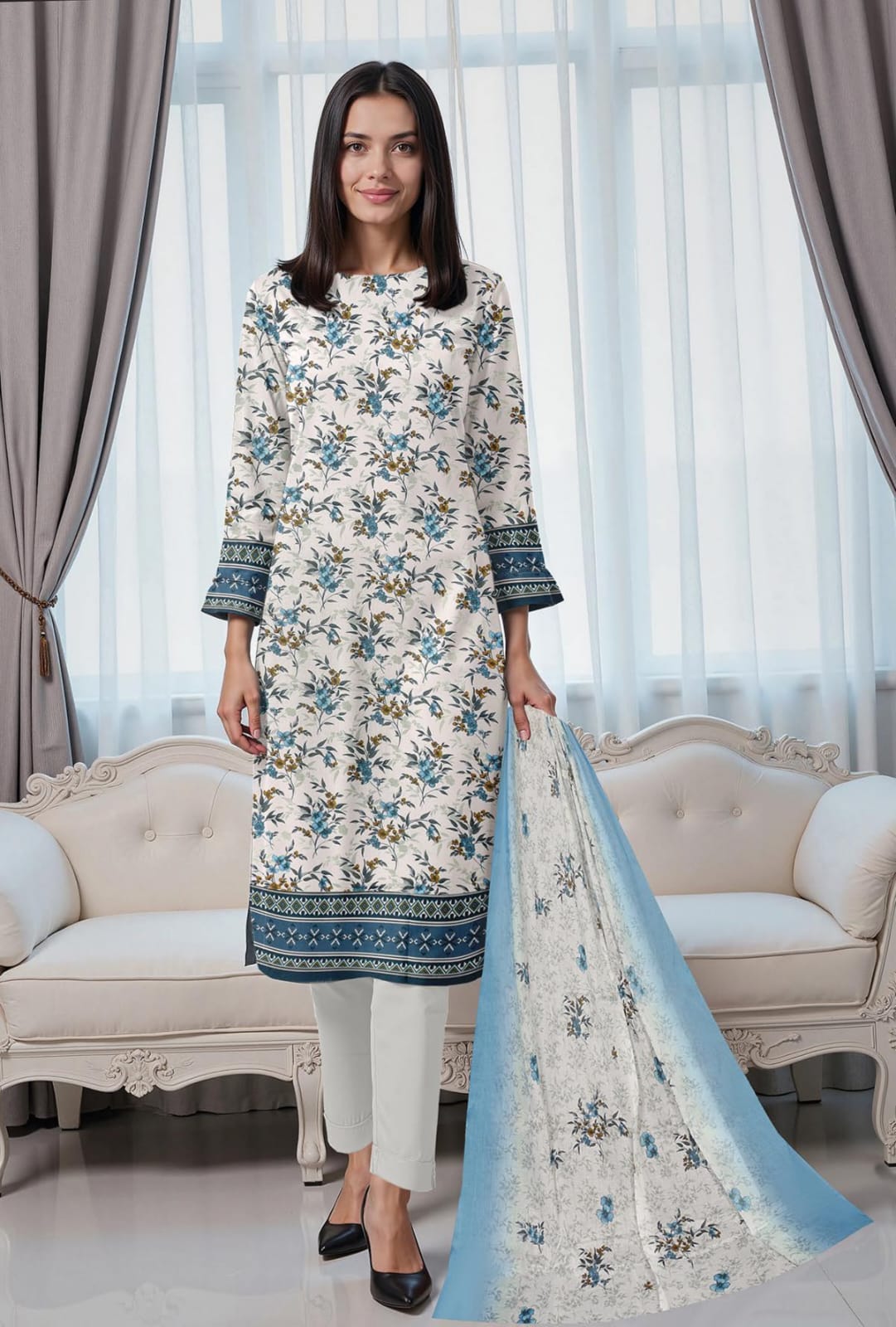 3 Pc Lawn Mother Collection