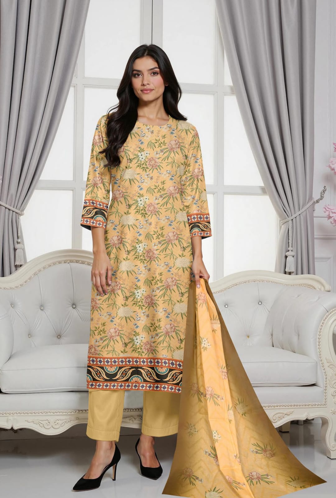 3 Pc Lawn Mother Collection