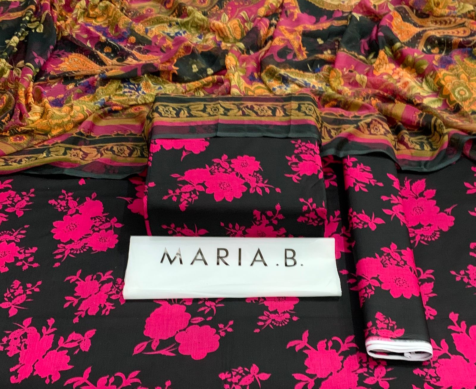 MARIA.B Shafoon Dupatta 3pc Lawn