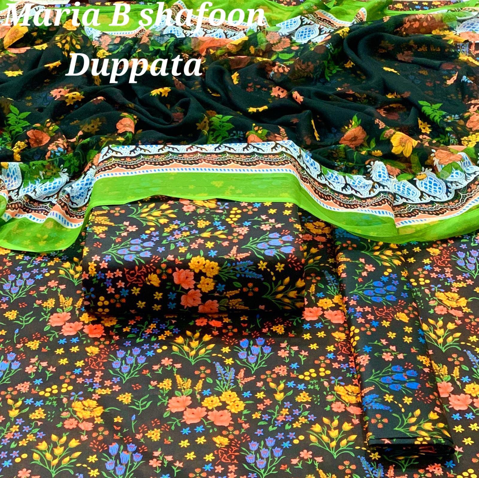 MARIA.B Shafoon Dupatta 3pc Lawn