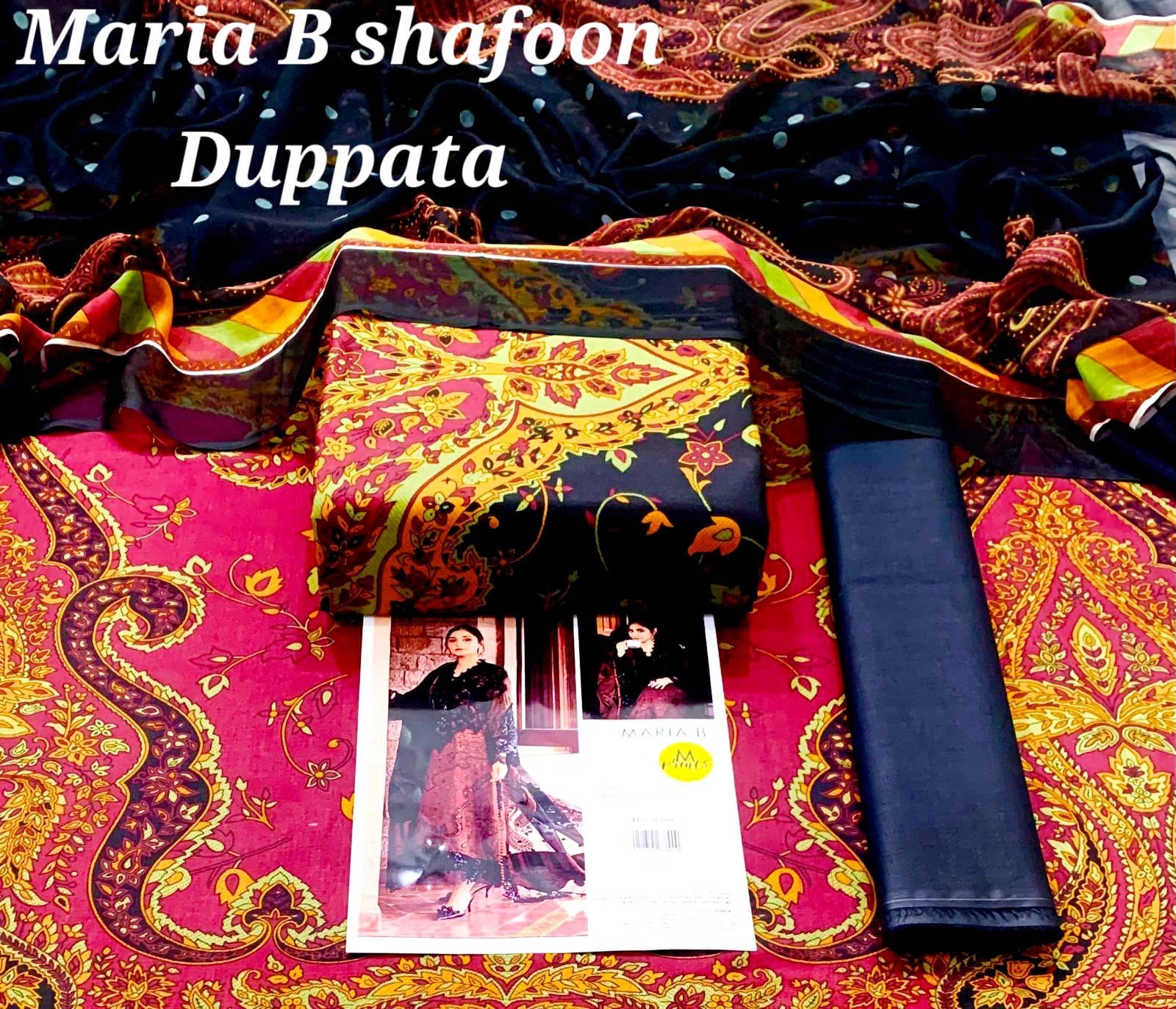 MARIA.B Shafoon Dupatta 3pc Lawn