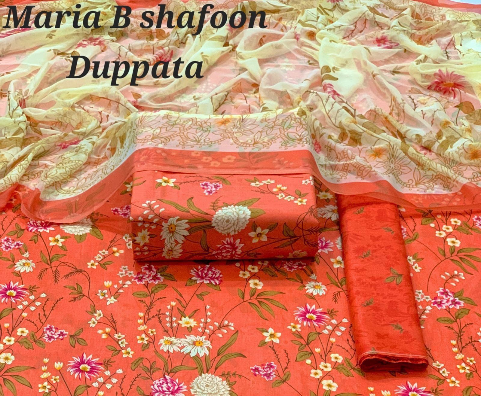 MARIA.B Shafoon Dupatta 3pc Lawn
