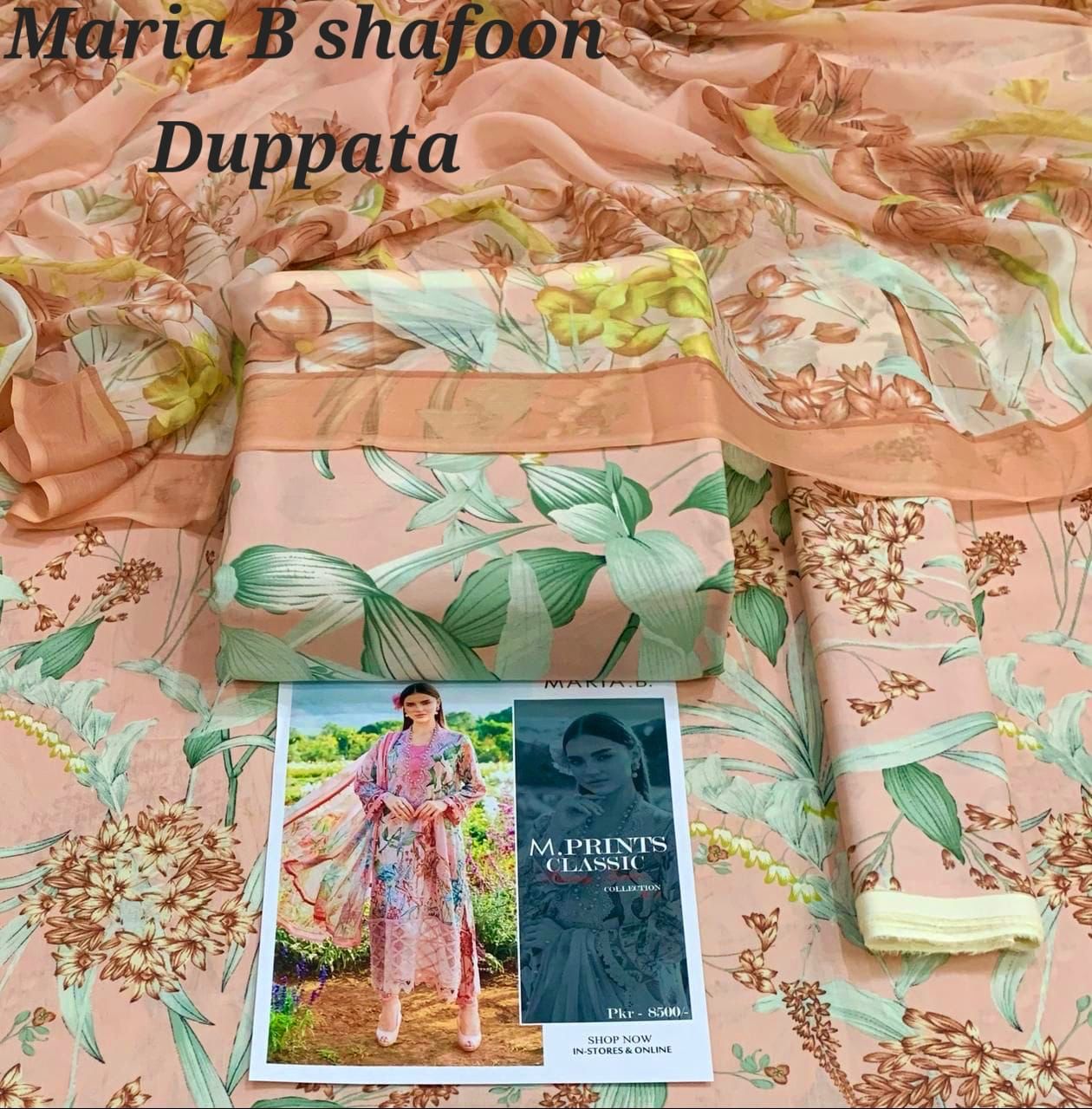 MARIA.B Shafoon Dupatta 3pc Lawn