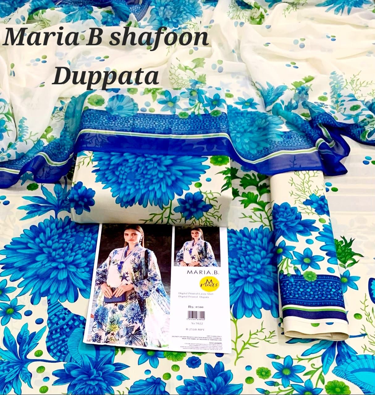 MARIA.B Shafoon Dupatta 3pc Lawn