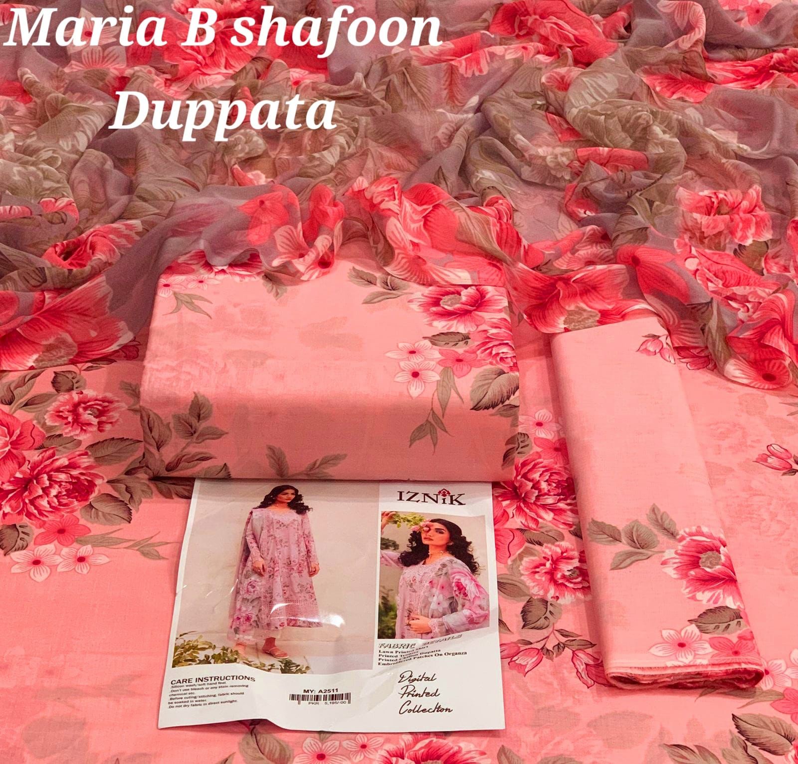 MARIA.B Shafoon Dupatta 3pc Lawn