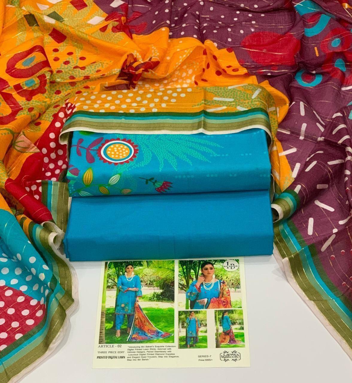3 Pieces with Lawn Dupatta