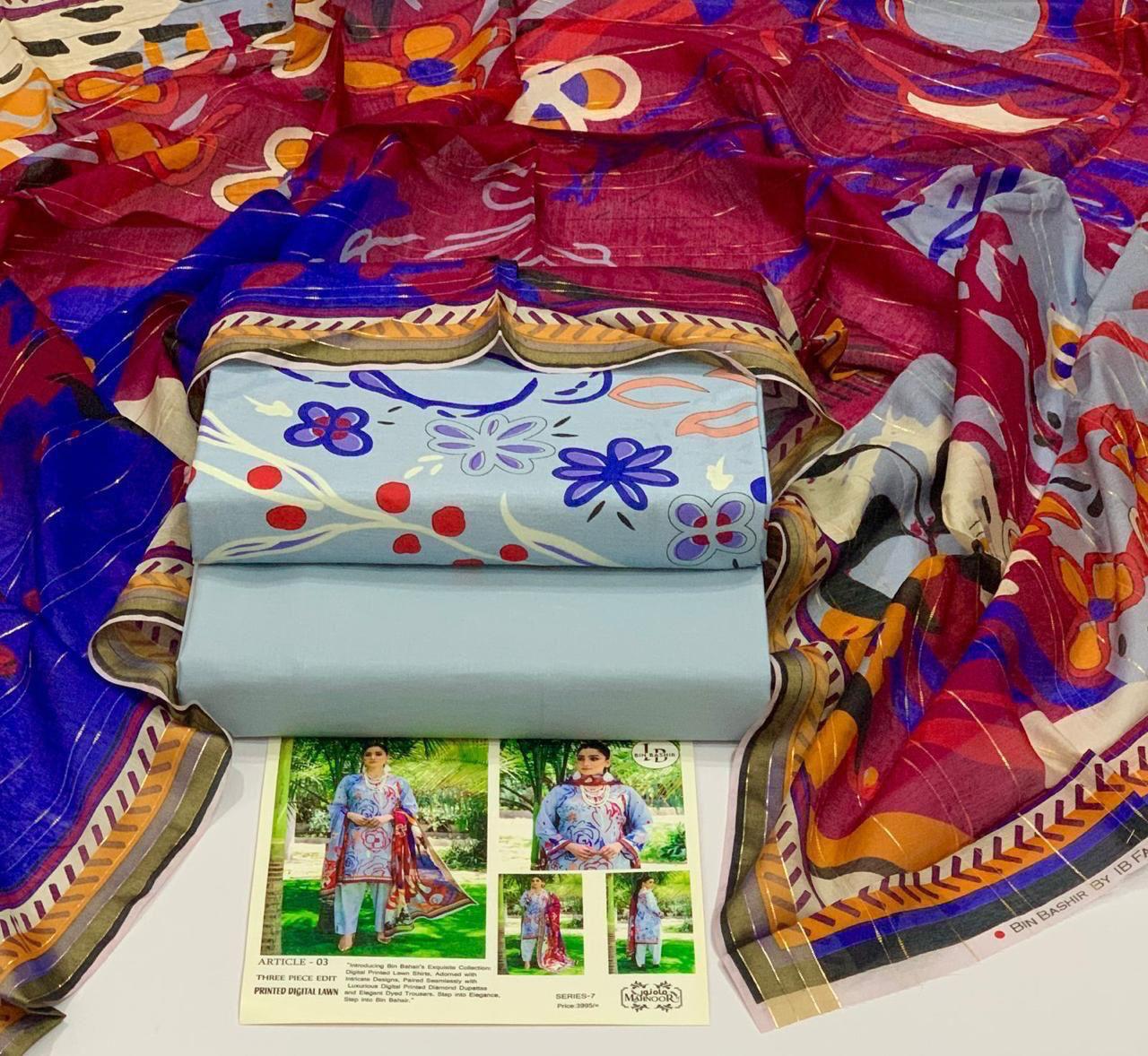 3 Pieces with Lawn Dupatta